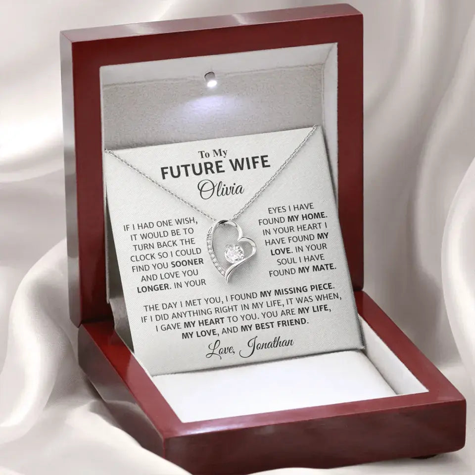 To My Future Wife - Personalizable Necklace Gift Set - F3