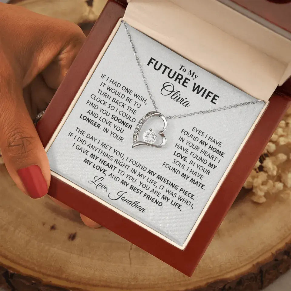 To My Future Wife - Personalizable Necklace Gift Set - F3