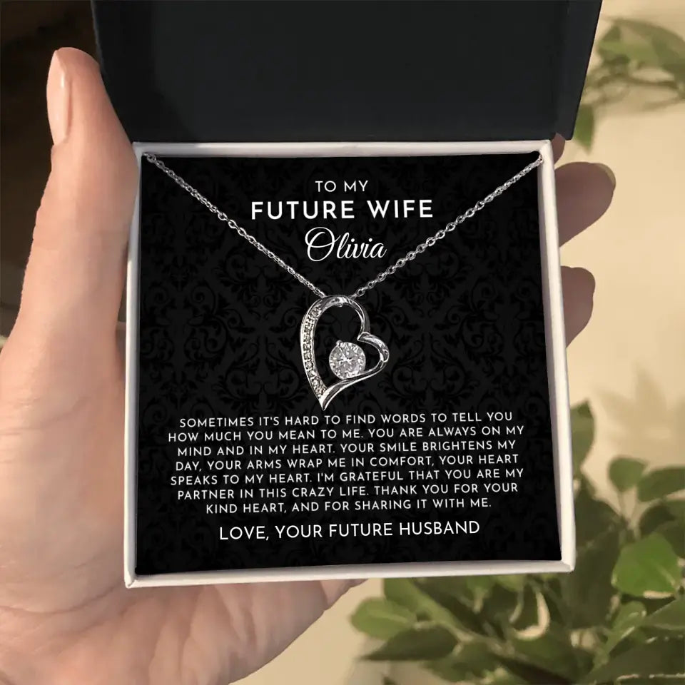 To My Future Wife - Personalizable Necklace Gift Set - F4