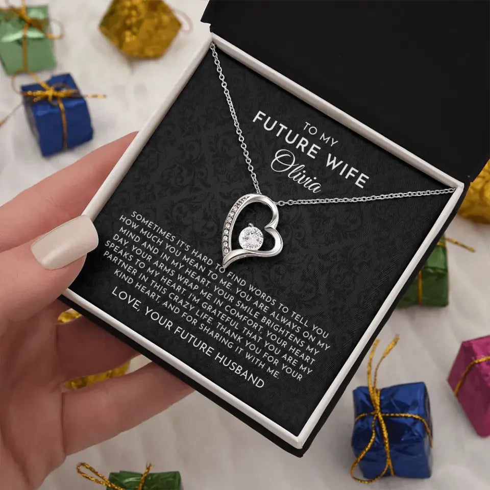 To My Future Wife - Personalizable Necklace Gift Set - F4