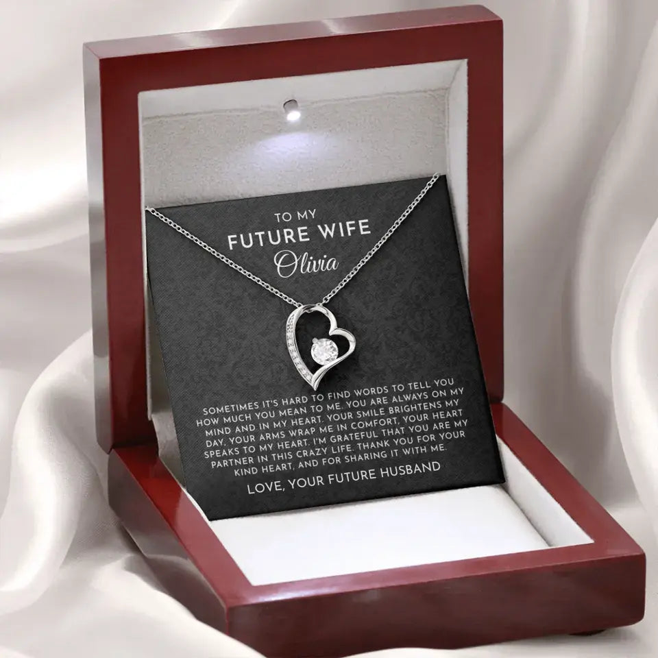 To My Future Wife - Personalizable Necklace Gift Set - F4