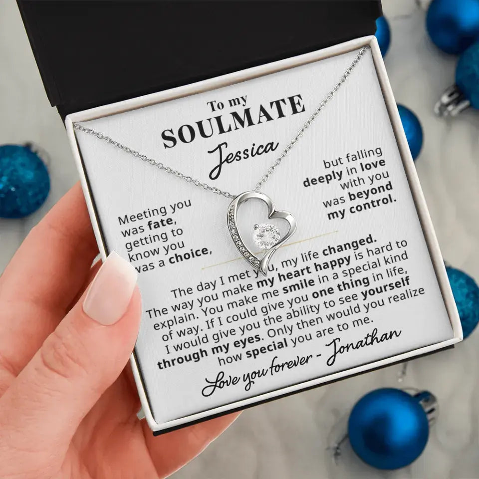 To My Soulmate Gift For Her - Personalizable Necklace Gift Set - S4
