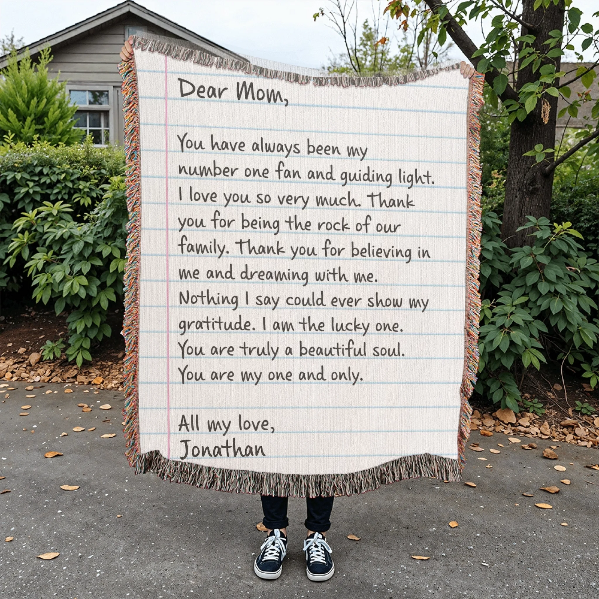 Heirloom Artwork Woven Blanket Portrait 3