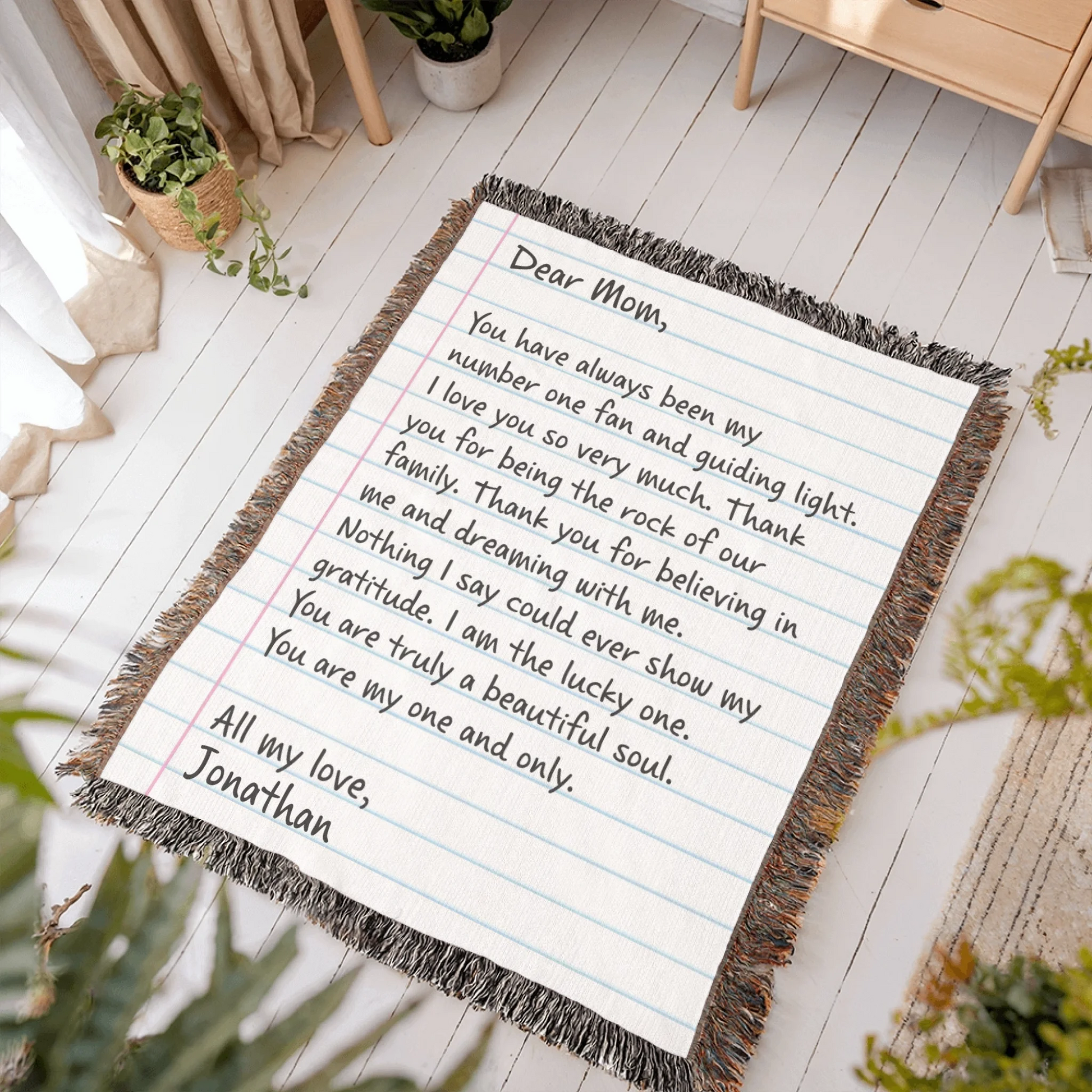 Heirloom Artwork Woven Blanket Portrait 6