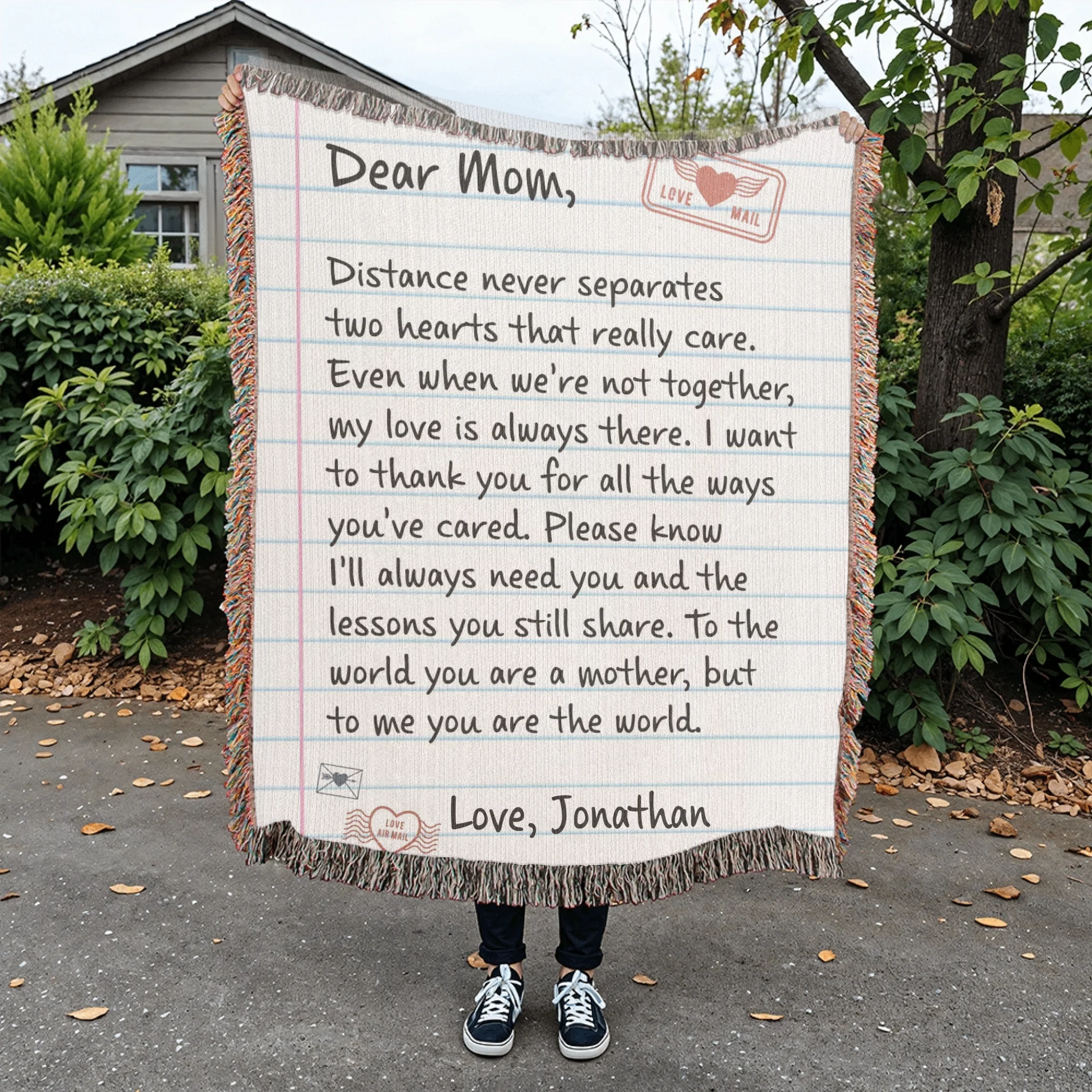 Heirloom Artwork Woven Blanket Portrait 3