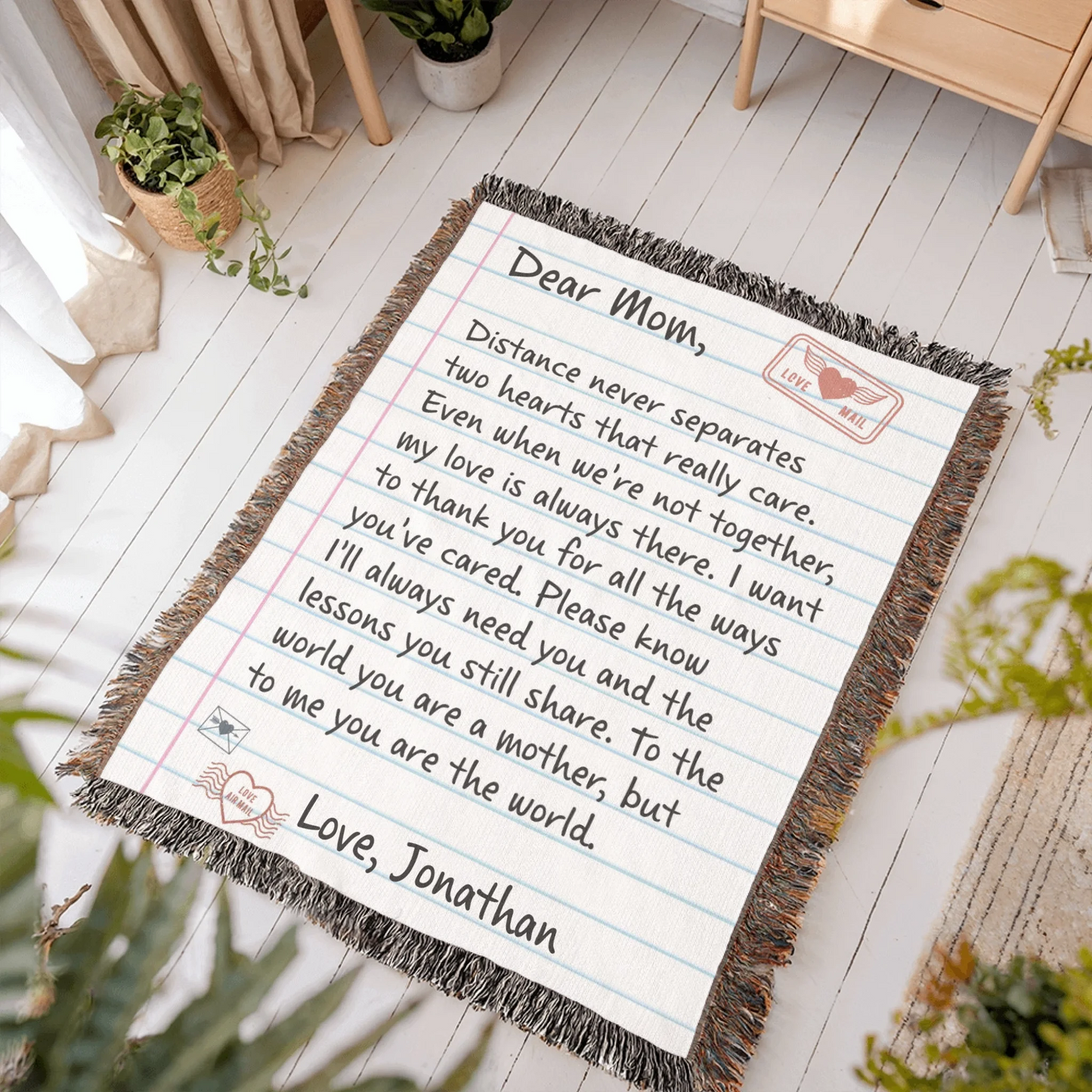 Heirloom Artwork Woven Blanket Portrait 6