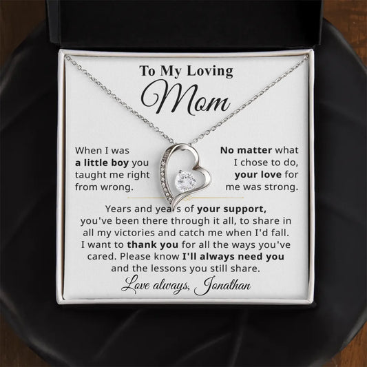 Gift For Mom From Son - Personalizable Necklace Gift Set - MN03
