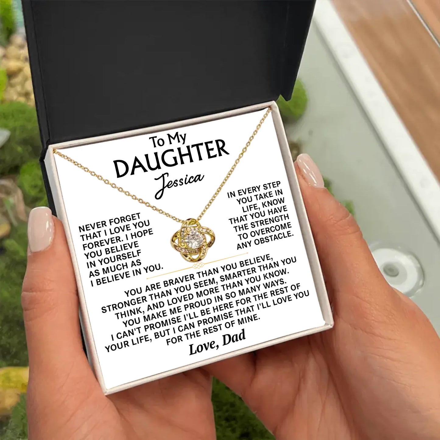 To My Daughter - Personalized Necklace Gift Set - D16