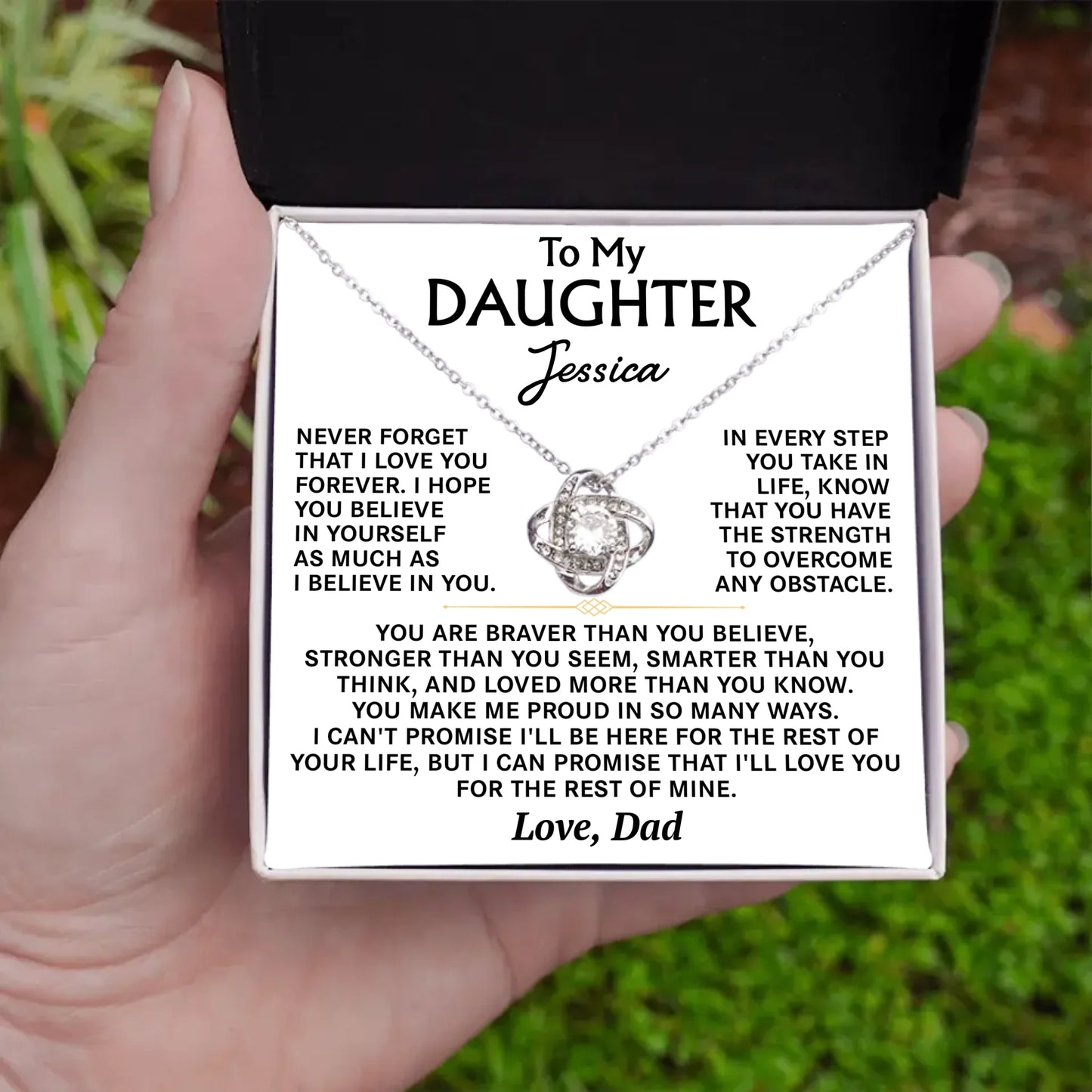 To My Daughter - Personalized Necklace Gift Set - D16