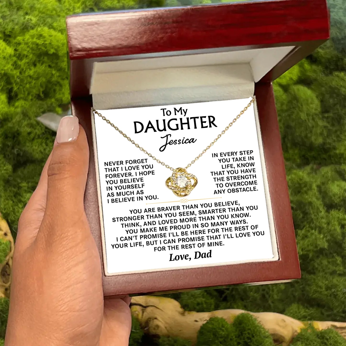 To My Daughter - Personalized Necklace Gift Set - D16