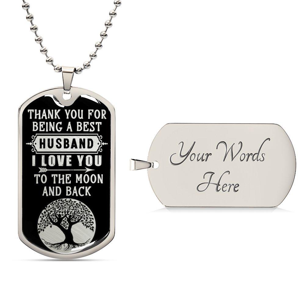 Best Husband Dog Tag, Father's Day Gift For Dad, Luxury Military Necklace