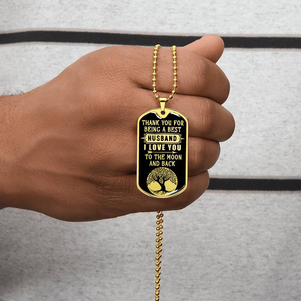 Best Husband Dog Tag, Father's Day Gift For Dad, Luxury Military Necklace
