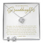 Gifts For Granddaughter - To My Granddaughter Necklace Earing Set