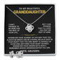 Gifts For Granddaughter From Grandpa - To My Granddaughter Necklace Earing Set