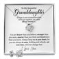 Gifts For Granddaughter - To My Granddaughter Necklace Earing Set
