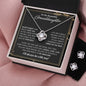 Gifts For Granddaughter - To My Granddaughter Necklace Earing Set
