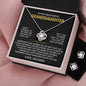 Gifts For Granddaughter From Grandpa - To My Granddaughter Necklace Earing Set