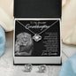 Gifts For Granddaughter From Grandpa - To My Granddaughter Necklace Earing Set