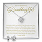 Gifts For Granddaughter - To My Granddaughter Necklace Earing Set