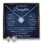 To My Daughter Gifts From Dad - Daughter Jewelry For Christmas, Thanksgiving, Birthday, Graduation, Wedding