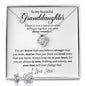 Gifts For Granddaughter - To My Granddaughter Necklace Earing Set