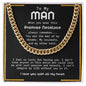 To My Man Cuban Chain Necklace Gift For Him