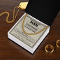 To My Man Cuban Chain Necklace, Husband Gifts from Wife, Gifts for Him - CUBAN LINK
