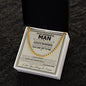 To My Man Cuban Chain Necklace, Husband Gifts from Wife, Gifts for Him - CUBAN LINK