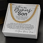 Gifts For Bonus Son, To My Bonus Son Cuban Link Chain, Bonus Son Necklaces Gifts From Bonus Mom
