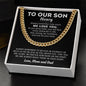To Our Son Gift From Mom & Dad - Cuban Link Chain