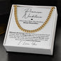 To My Man Cuban Chain Necklace, Husband Gifts from Wife, Gifts for Him on Anniversary - #MAN6