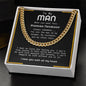To My Man Cuban Chain Necklace Gift For Him