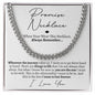 To My Man Cuban Chain Necklace, Husband Gifts from Wife, Gifts for Him on Anniversary - #MAN6