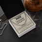 To My Man Cuban Chain Necklace, Husband Gifts from Wife, Gifts for Him - CUBAN LINK