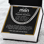 To My Man Cuban Chain Necklace Gift For Him