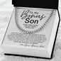 Gifts For Bonus Son, To My Bonus Son Cuban Link Chain