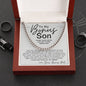 Gifts For Bonus Son, To My Bonus Son Cuban Link Chain
