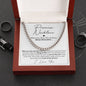 To My Man Cuban Chain Necklace, Husband Gifts from Wife, Gifts for Him on Anniversary - #MAN6