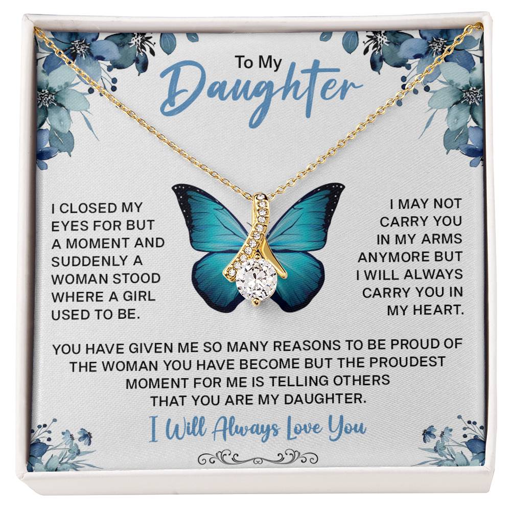 To My Daughter Gifts - Daughter Jewelry For Christmas, Thanksgiving, Birthday, Graduation, Wedding