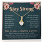 Cancer Survivor Necklace, Strong Woman Jewelry, Cancer Patient Gift, Cancer Warrior, Best Friend Gift, Breast Cancer Survivor Gifts