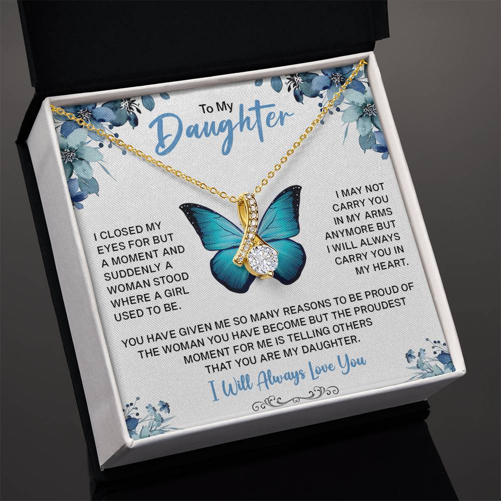 To My Daughter Gifts - Daughter Jewelry For Christmas, Thanksgiving, Birthday, Graduation, Wedding