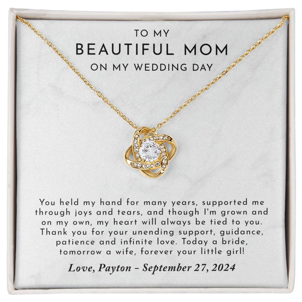 Mother of The Bride Gift From Daughter - Love Knot Necklace