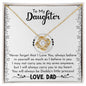 To My Daughter Gifts - Daughter Jewelry For Christmas, Thanksgiving, Birthday, Graduation, Wedding