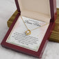 Personalized Gift for Bonus Mom - Love Knot Necklace