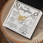 Daughter Gift From Mom, Gifts for Daughter From Mother - Interlocking Heart Necklace