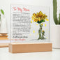 Mom Gift From Daughter - Square Acrylic Plaque