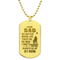 Gift For Dad - #1 Man Engraved Dog Tag