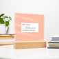 Printed Acrylic Square Plaque 1