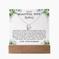 To My Beaitiful WIfe - Keepsake Acrylic Necklace Bundle - A76