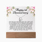 One Year Anniversary Gift For Wife - Keepsake Acrylic Necklace Bundle